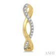 1 10 Ctw Entwined Round Cut Diamond Hoop Earrings in 10K Yellow Gold Online Sale