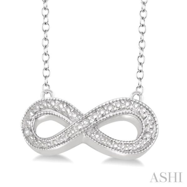 1 50 Ctw Round Cut Diamond Infinity Pendant in Sterling Silver with Chain Online