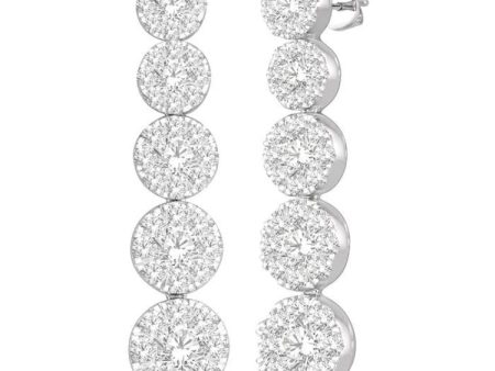 1 1 6 Ctw Lovebright Round Cut Diamond Earrings in 14K White Gold Online now