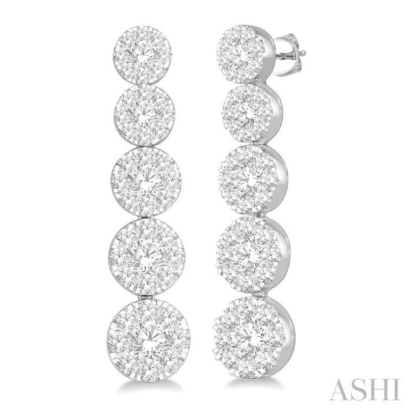 1 1 6 Ctw Lovebright Round Cut Diamond Earrings in 14K White Gold Online now