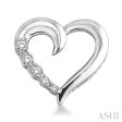 1 20 Ctw Single Cut Diamond Heart Shape Diamond Journey Earrings in Sterling Silver Fashion