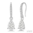 1 3 Ctw Pear Shape Diamond Lovebright Earrings in 14K White Gold Supply