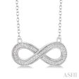 1 50 Ctw Round Cut Diamond Infinity Pendant in Sterling Silver with Chain Online