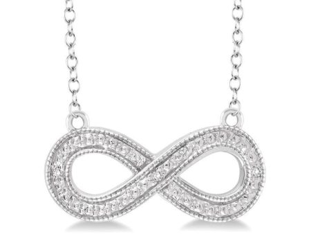 1 50 Ctw Round Cut Diamond Infinity Pendant in Sterling Silver with Chain Online