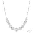 1 1 2 Ctw Round Cut Lovebright Diamond Necklace in 14K White Gold Online now