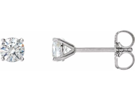 14K White 3 4 CTW Natural Diamond Cocktail-Style Earrings on Sale