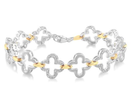 1 10 Ctw Round Cut Diamond Fashion Bracelet in Sterling Silver Fashion