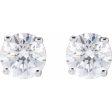 14K White 1 1 2 CTW Natural Diamond Stud Earrings Hot on Sale