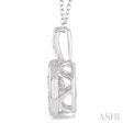 1 10 Ctw Diamond Emotion Pendant in Sterling Silver with Chain Cheap