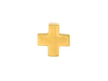 Gold Finish Sterling Silver Plus Sign Charm Supply