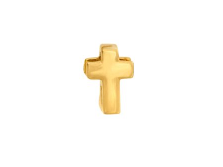 Gold Finish Sterling Silver Cross Charm For Cheap