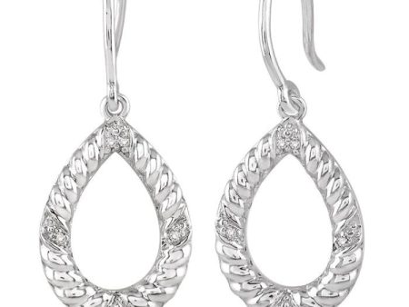 1 20 Ctw Round Cut Diamond Earrings in Sterling Silver For Sale