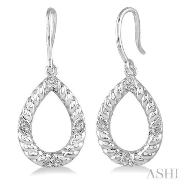 1 20 Ctw Round Cut Diamond Earrings in Sterling Silver For Sale