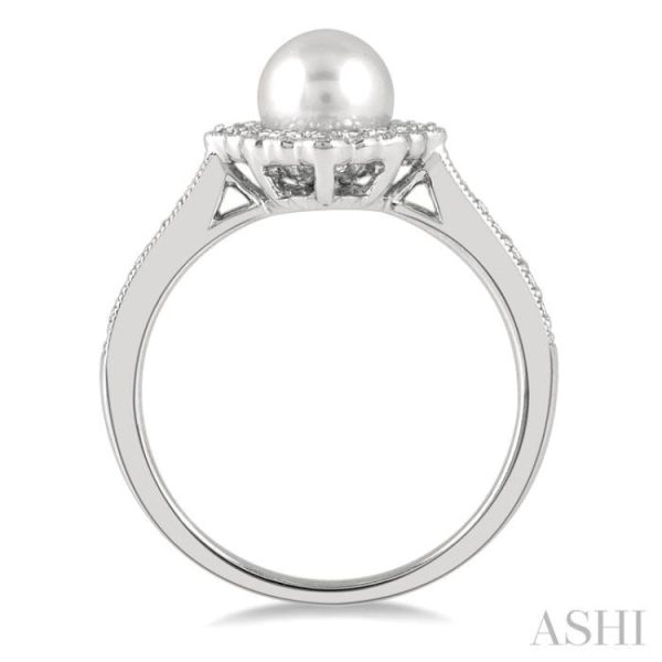 7 MMRD Cultured Pearl .25CTRDDM HALO RG WG 10K-G* Online Hot Sale