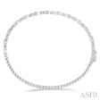 3 8 Ctw Marquise & Round Mount Stackable Diamond Bangle in 14K White Gold Cheap