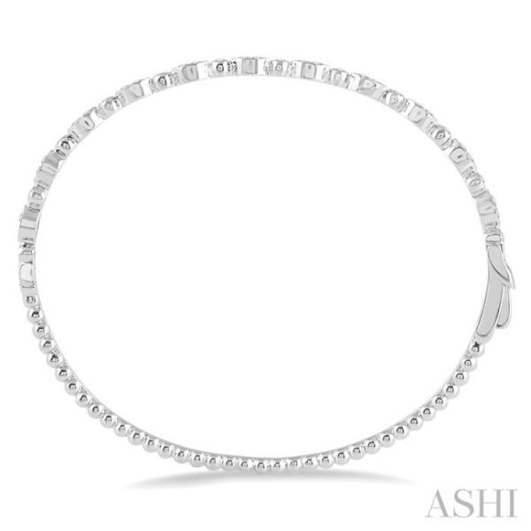 3 8 Ctw Marquise & Round Mount Stackable Diamond Bangle in 14K White Gold Cheap