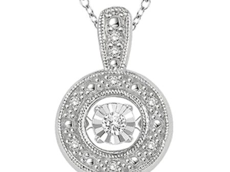 1 10 Ctw Diamond Emotion Pendant in Sterling Silver with Chain Cheap