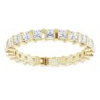 14K Yellow 9 10 CTW Natural Diamond Eternity Band Size 7 For Discount