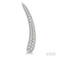 1 2 Ctw Round Cut Diamond Bar Climbers Earrings in 14K White Gold Online now