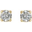 14K Yellow 1 5 CTW Natural Diamond Stud Earrings on Sale