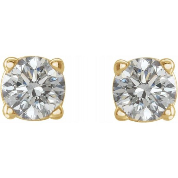 14K Yellow 1 5 CTW Natural Diamond Stud Earrings on Sale