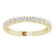 14K Yellow 9 10 CTW Lab-Grown Diamond Eternity Band Size 6 Fashion