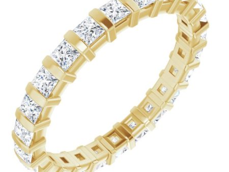 14K Yellow 9 10 CTW Natural Diamond Eternity Band Size 7 For Discount