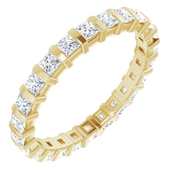 14K Yellow 9 10 CTW Natural Diamond Eternity Band Size 7 For Discount