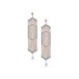 Rose Gold and Black Rhodium Finish Sterling Silver Micropave Cascade Earrings with Simulated Diamonds Discount