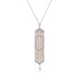 Rose Gold and Black Rhodium Finish Sterling Silver Micropave Cascade Pendant with Simulated Diamonds on 20  Cable Chain Online Hot Sale