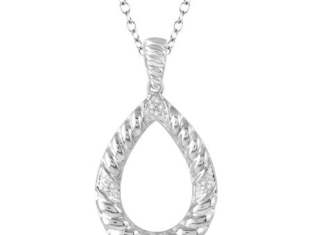 1 20 Ctw Pear Shape Round Cut Diamond Pendant in Sterling Silver with chain Supply