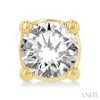 1 3 Ctw Round Cut Diamond Stud Earring in 14K Yellow Gold Fashion