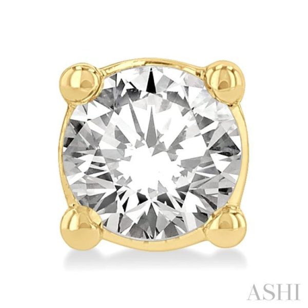 1 3 Ctw Round Cut Diamond Stud Earring in 14K Yellow Gold Fashion