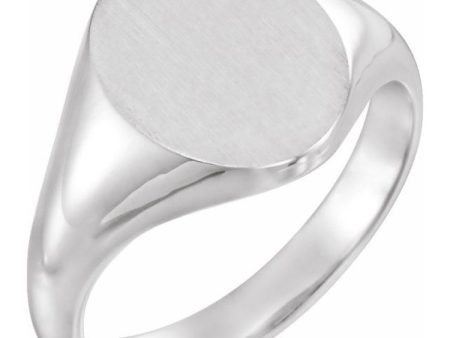 Sterling Silver Oval Signet Ring on Sale