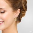 1 3 Ctw Round Cut Diamond Curb & Cuban Hoop Earrings in 14K Yellow Gold Online