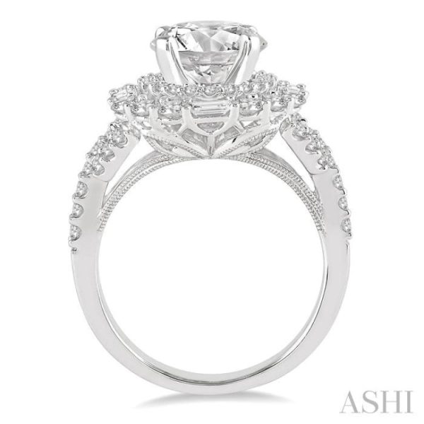 1 1 4 Ctw Diamond Semi-mount Engagement Ring in 14K White Gold Hot on Sale