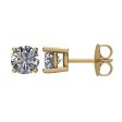 14K Yellow 1 1 2 CTW Natural Diamond Stud Earrings Online now