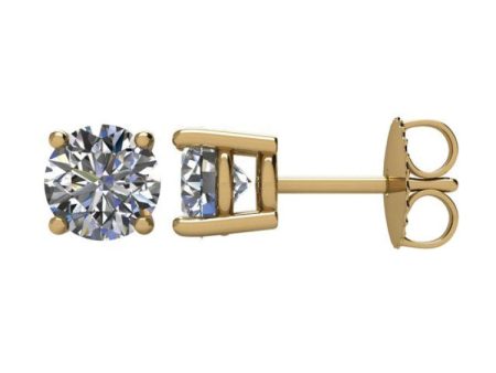 14K Yellow 1 1 2 CTW Natural Diamond Stud Earrings Online now