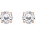 14K Rose 5 mm Stuller Lab-Grown Moissanite Stud Earrings Sale