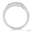 1 6 Ctw Round Cut Diamond Wedding Band in 14K White Gold For Discount