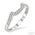 1 6 Ctw Round Cut Diamond Wedding Band in 14K White Gold For Discount