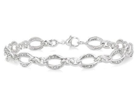 1 10 Ctw Round Cut Diamond Infinity Bracelet in Sterling Silver Cheap