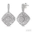 1 20 Ctw Cushion Shape Single Cut Diamond Earrings in Sterling Silver on Sale