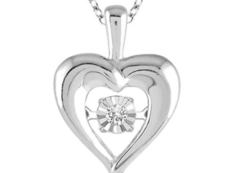 1 20 Ctw Diamond Emotion Pendant in Sterling Silver with Chain Hot on Sale