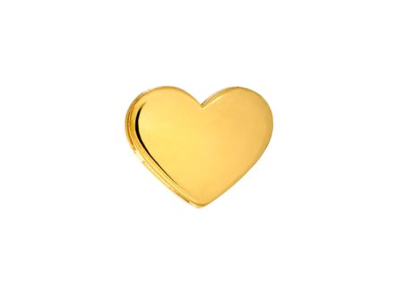 Gold Finish Sterling Silver Heart Charm Sale