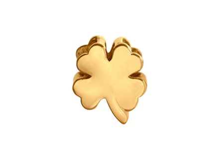 Gold Finish Sterling Silver Clover Charm Online Sale