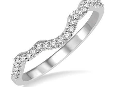 1 6 Ctw Round Diamond Wedding Band for Women in 14K White Gold Fashion