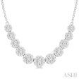 1 1 2 Ctw Round Cut Lovebright Diamond Necklace in 14K White Gold Online now