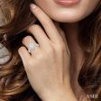 3 4 Ctw Pear Shape Diamond Lovebright Ring in 14K White Gold on Sale