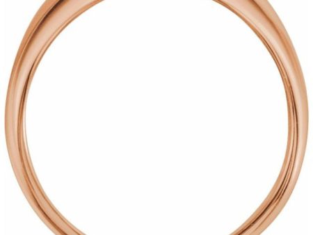 14K Rose Oval Signet Ring Online Hot Sale